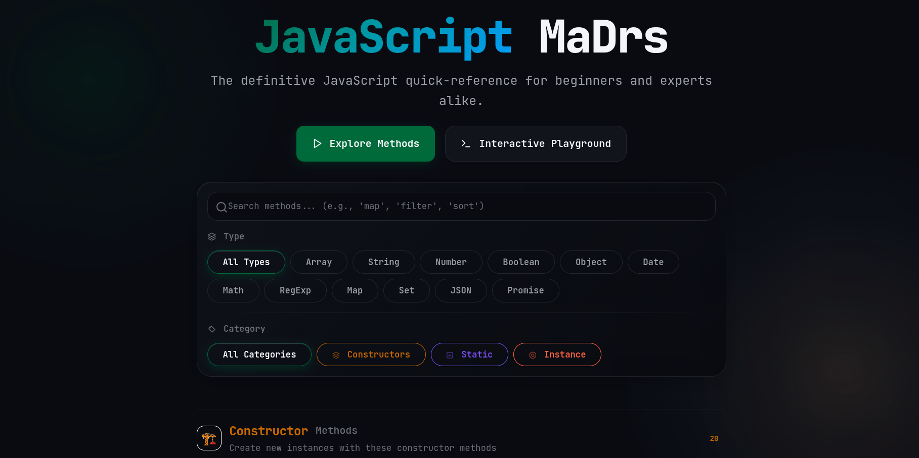 JavaScript MaDrs screenshot