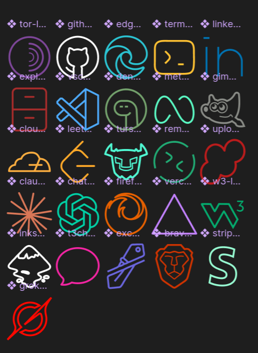 Some app icons I quickly vectorized for my GNOME desktop