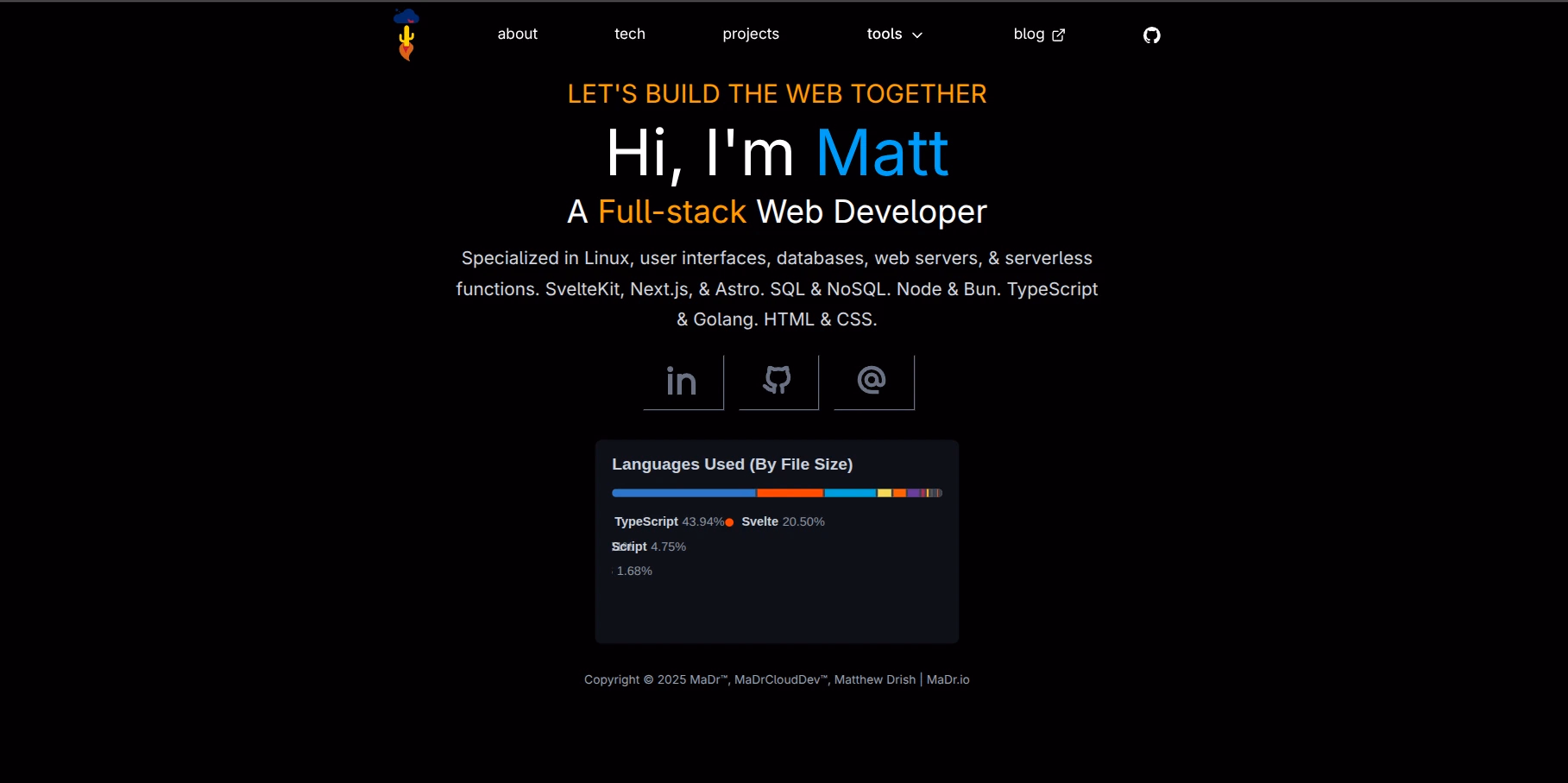 MaDrPortfolio screenshot
