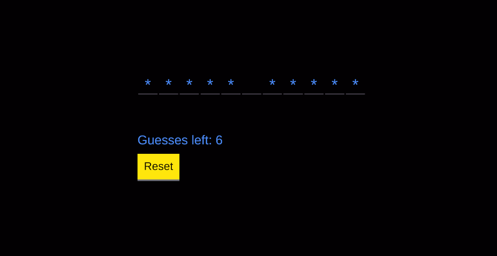 wordGuessGame screenshot